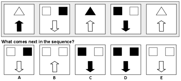 Inductive Reasoning Alternating Example Question