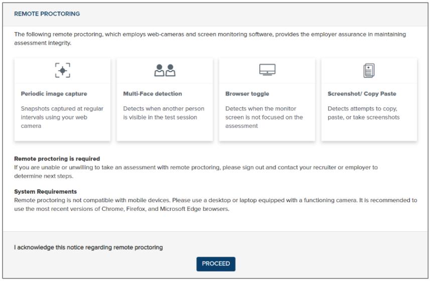 SHL Remote Proctoring